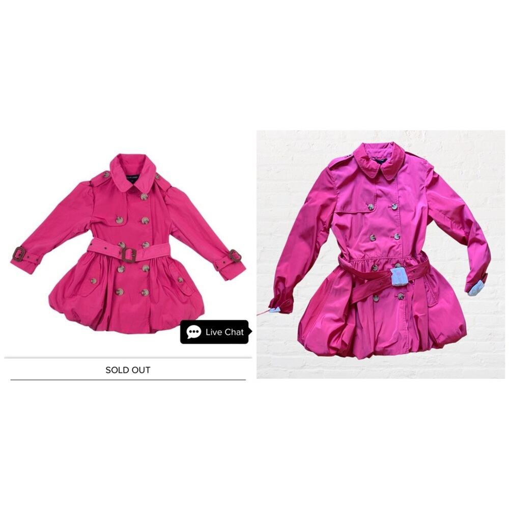 NEW Ralph Lauren girls belted bubble trench coat